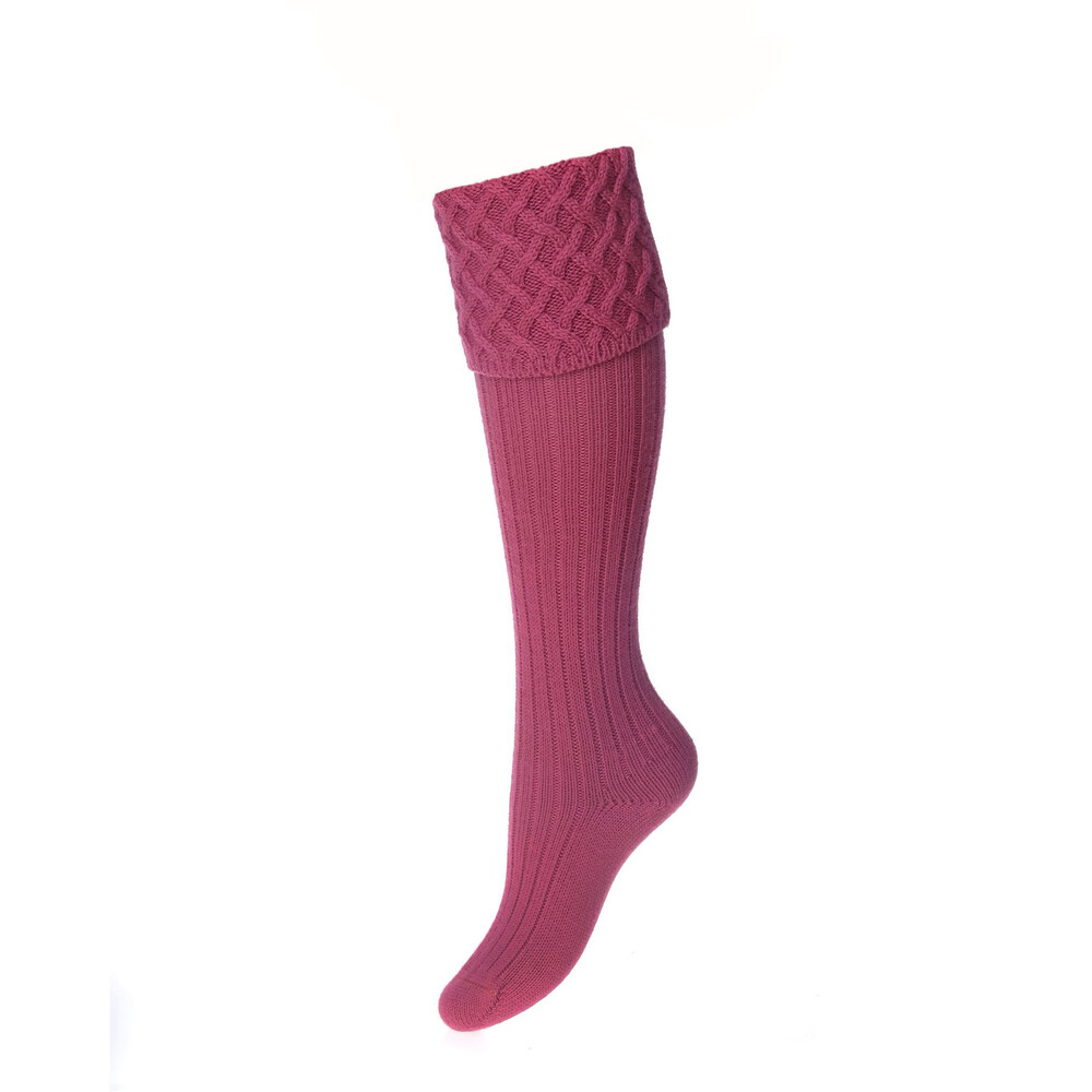TD House of Cheviot Lady Rannoch Sock Dusky Pink in Dusky Pink