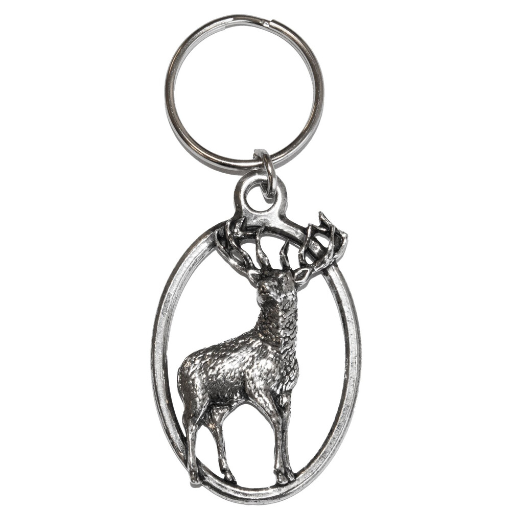 Pewter Keyring in Stag