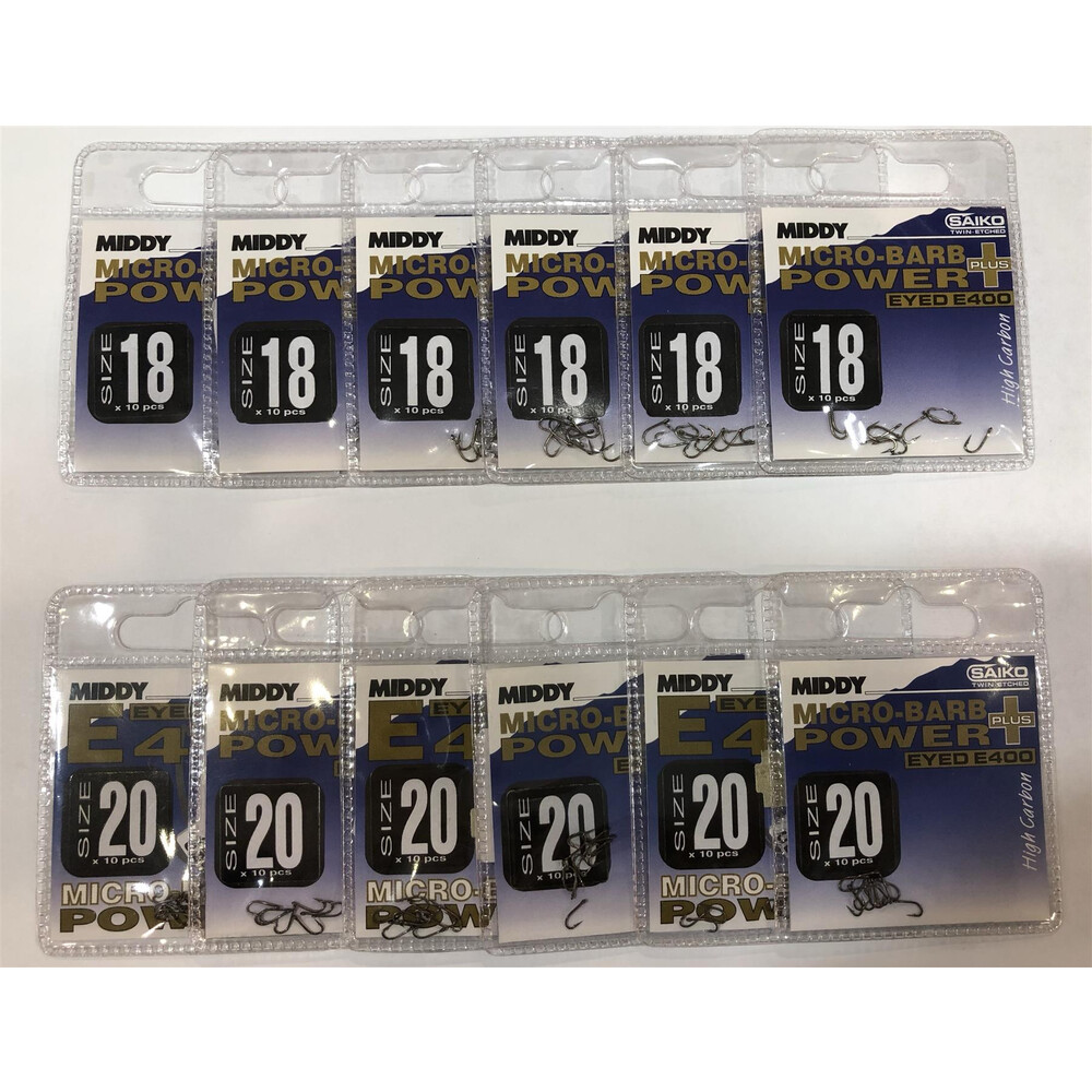 Sizes 12,14,20 /& 22 12 Packs Middy T92-0 Hooks Bundle