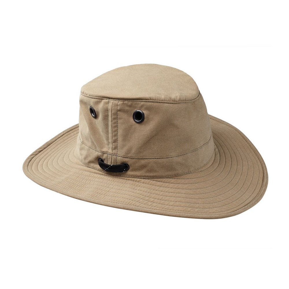 TD Tilley LWC55 Lightweight Waxed Cotton Hat in Tan