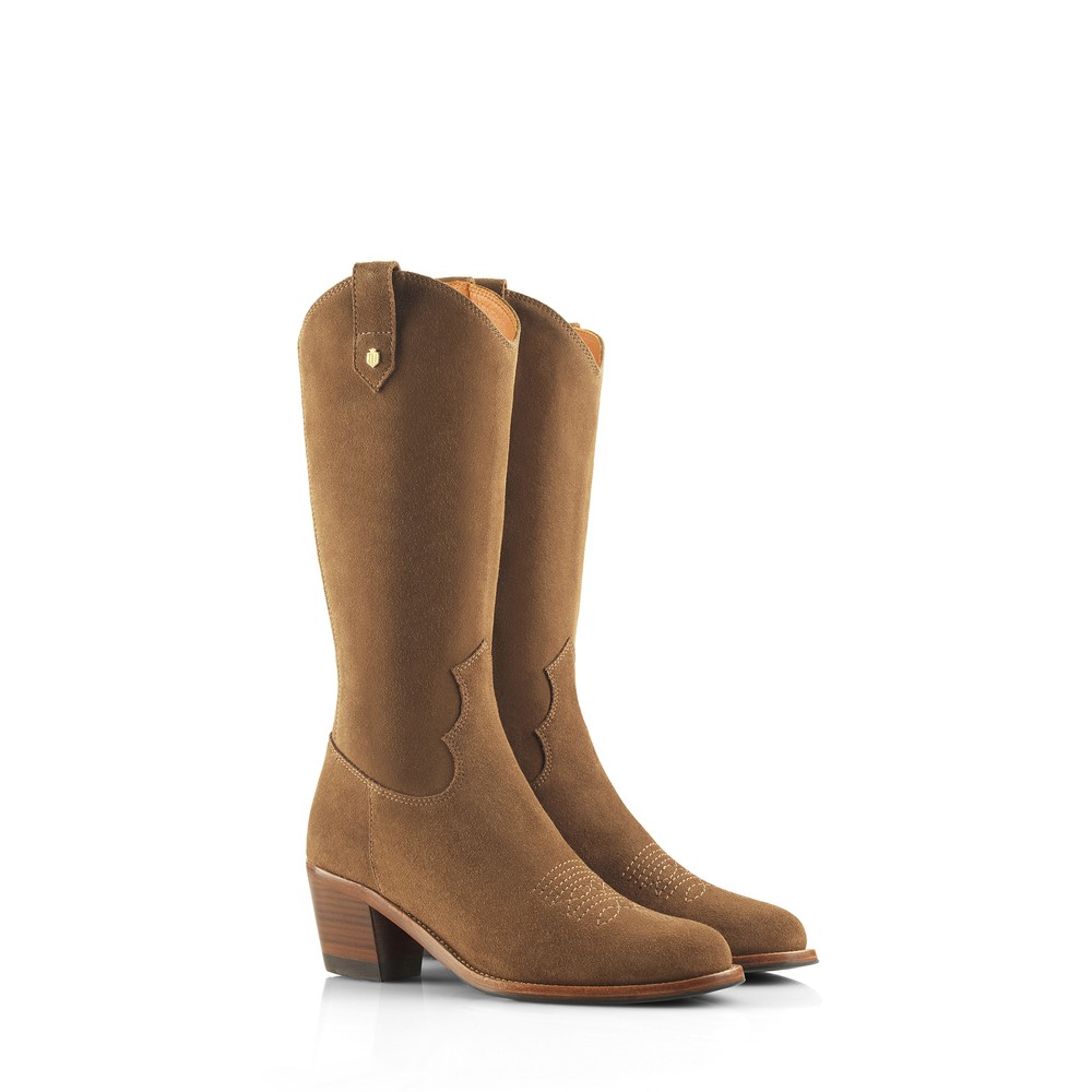 TD Fairfax & Favor MidCalf Rockingham Boot in Tan