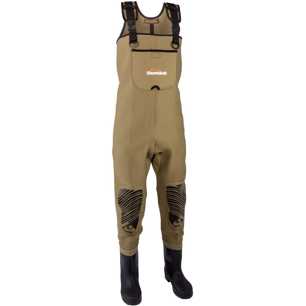 Snowbee Classic Neoprene Cleated Chest Waders in Green