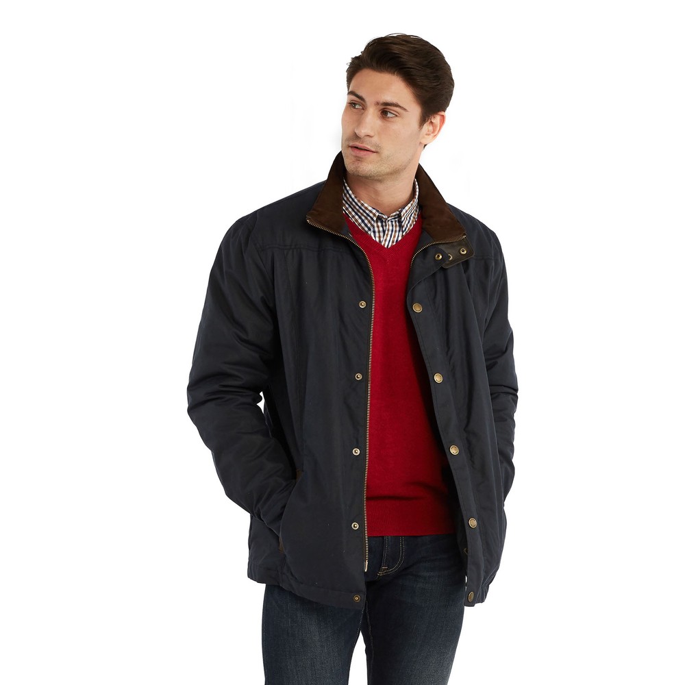 Dubarry Carrickfergus Waxed Cotton Jacket in Navy