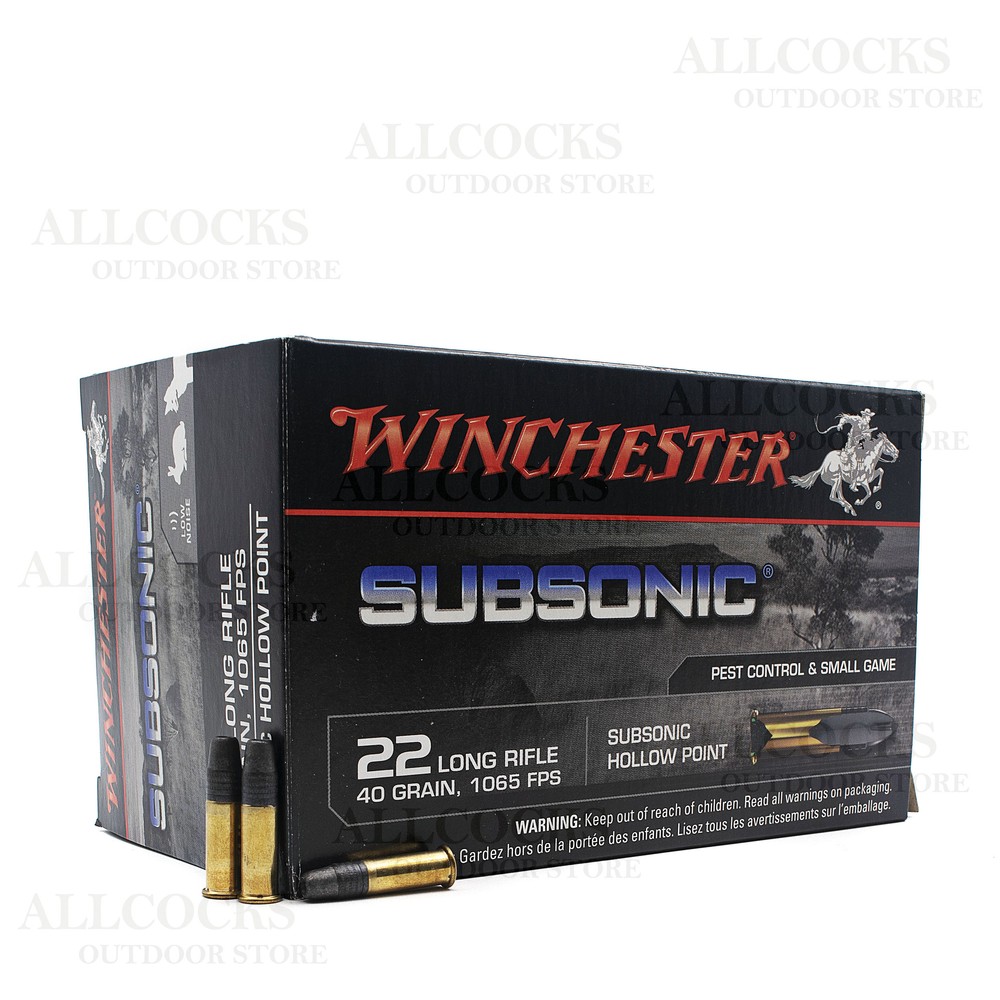Winchester .22LR Ammunition - 40gr - Subsonic Hollow Point Lead
