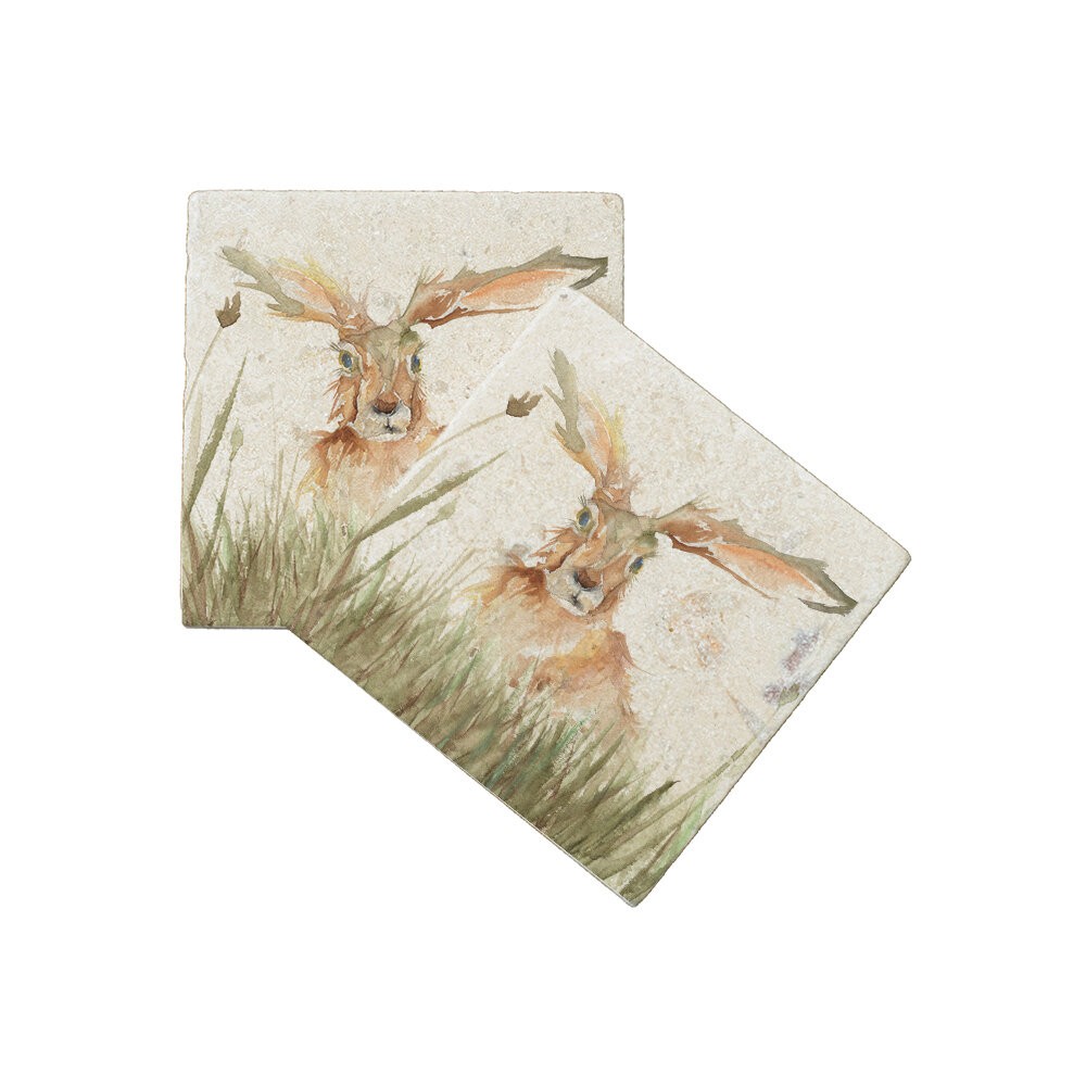 Kate of Kensington Coasters Family 'A' Hare (Pack of 2) in Family 'a