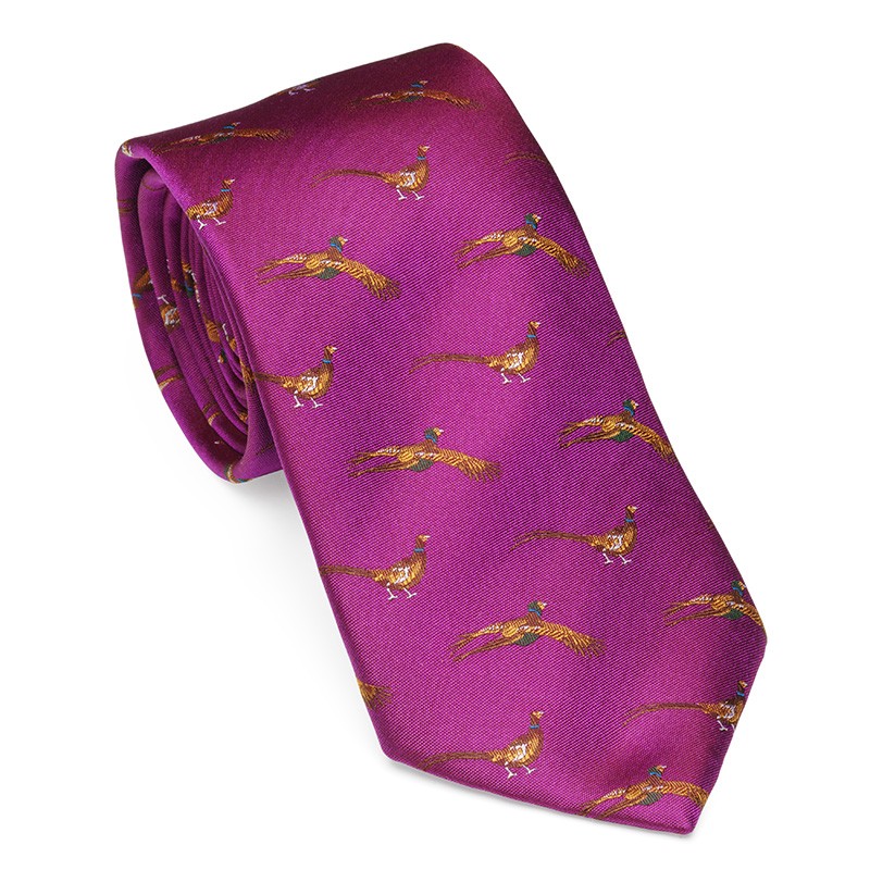 Laksen Silk Shooting Tie FlyBy Pheasant Tie Allcocks