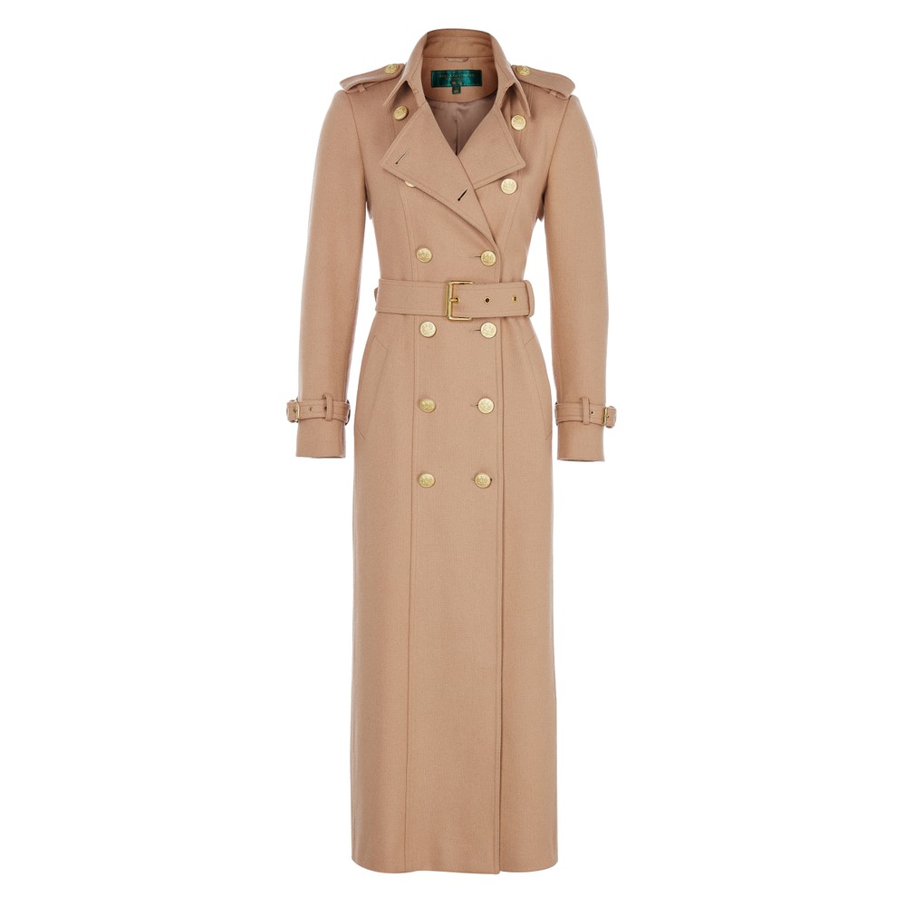 Holland Cooper Marlborough Full Length Trench Coat Camel