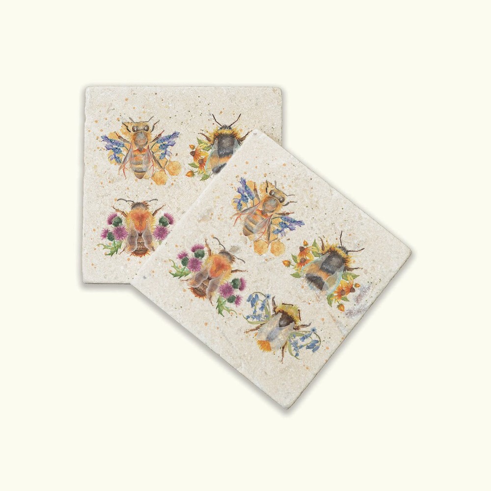 Kate of Kensington Coasters (Pack of 2) in Bees