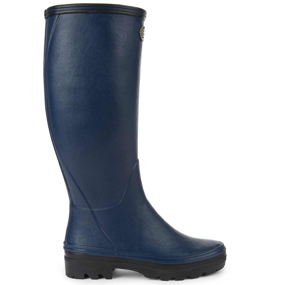 Le Chameau Giverny Jersey Lined Women's Wellington Boots in Marine