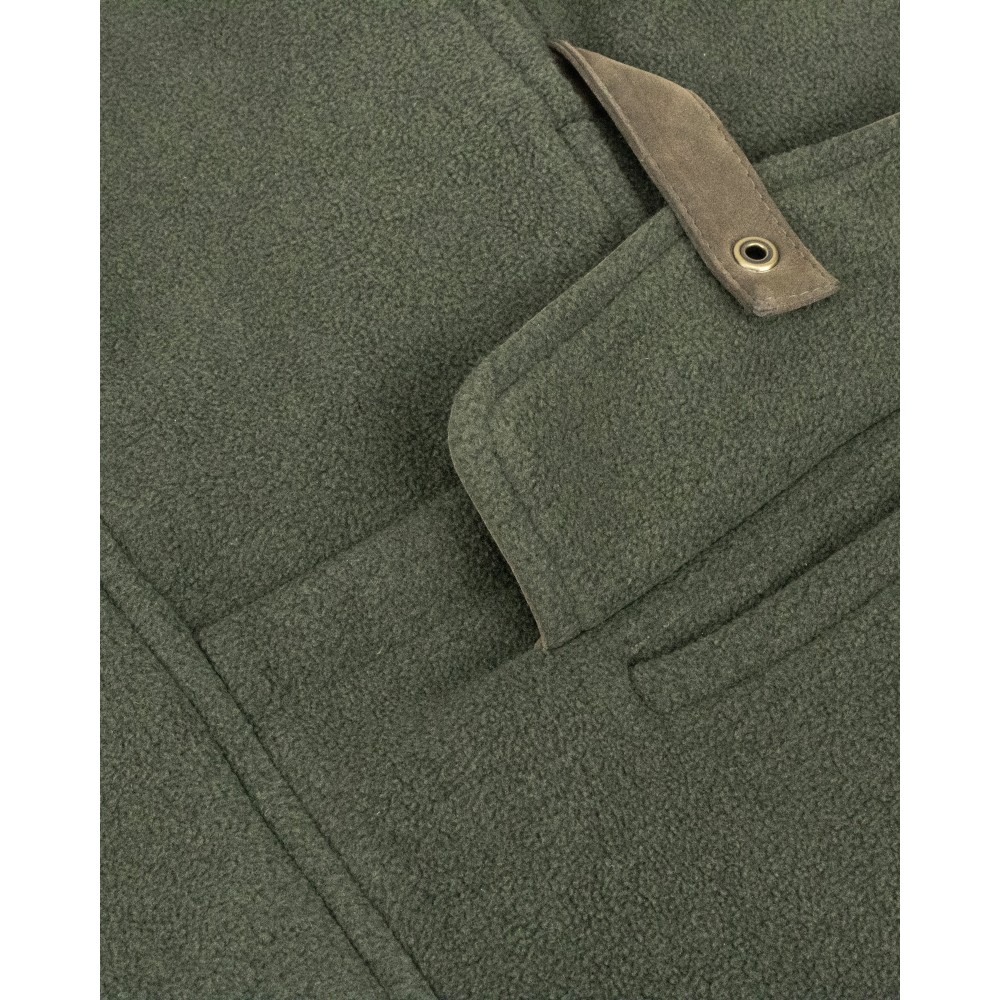 Hoggs Of Fife Woodhall Fleece Jacket - 320gsm Anti-Pill, Green, With Zipped Pockets & Wind-Resistant Collar