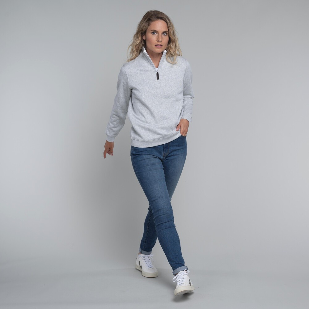 Schoffel Sennen Cove Ladies 1/4 Zip Sweatshirt in Grey