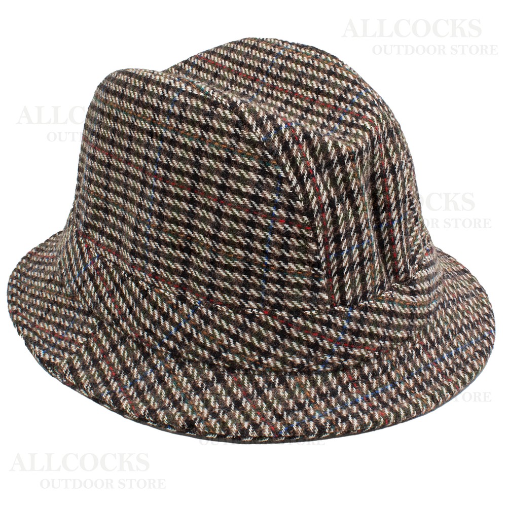 TD Hoggs of Fife Basic Tweed Trilby Hat XL in Assorted Tweed