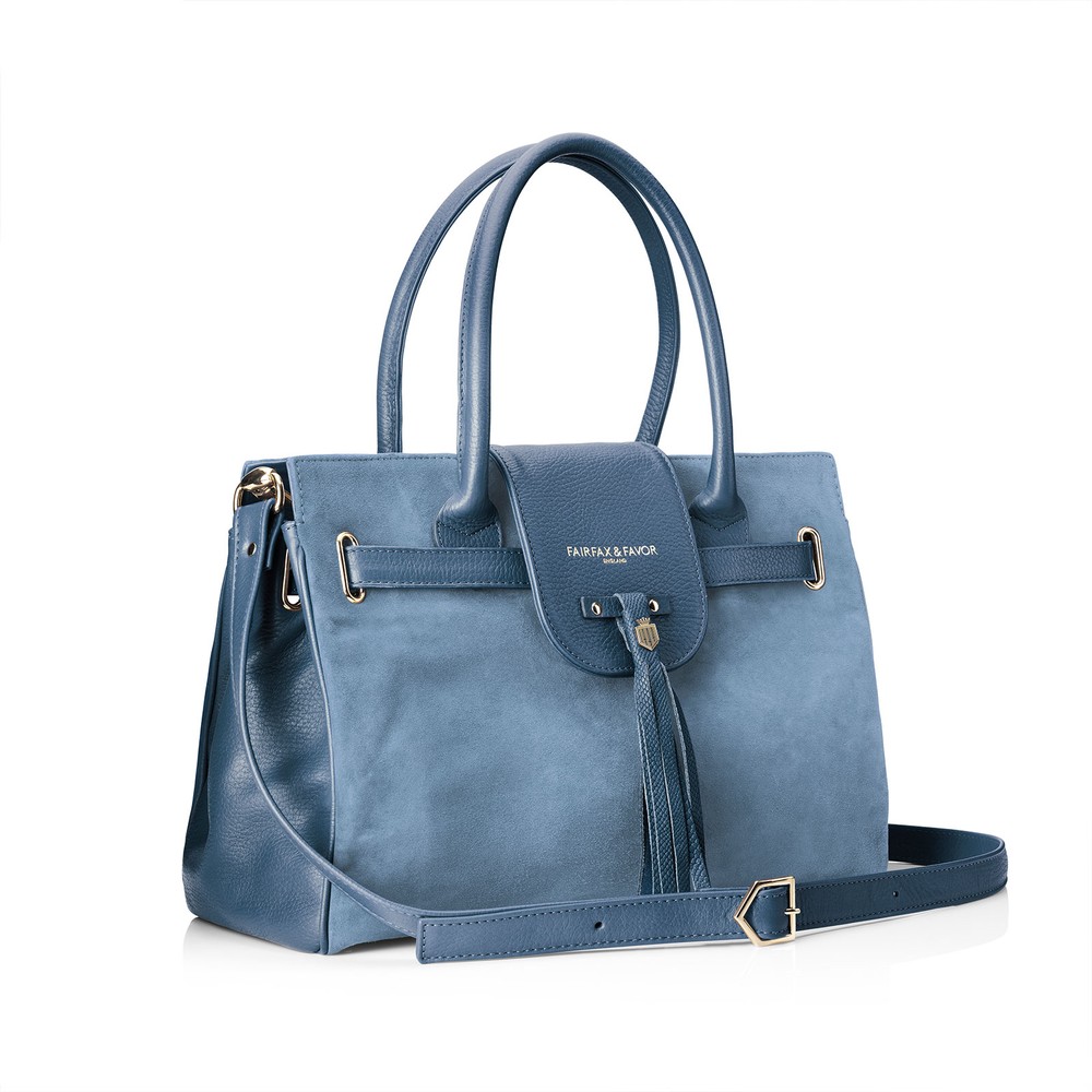 Fairfax & Favor Windsor Handbag in Cornflower Blue