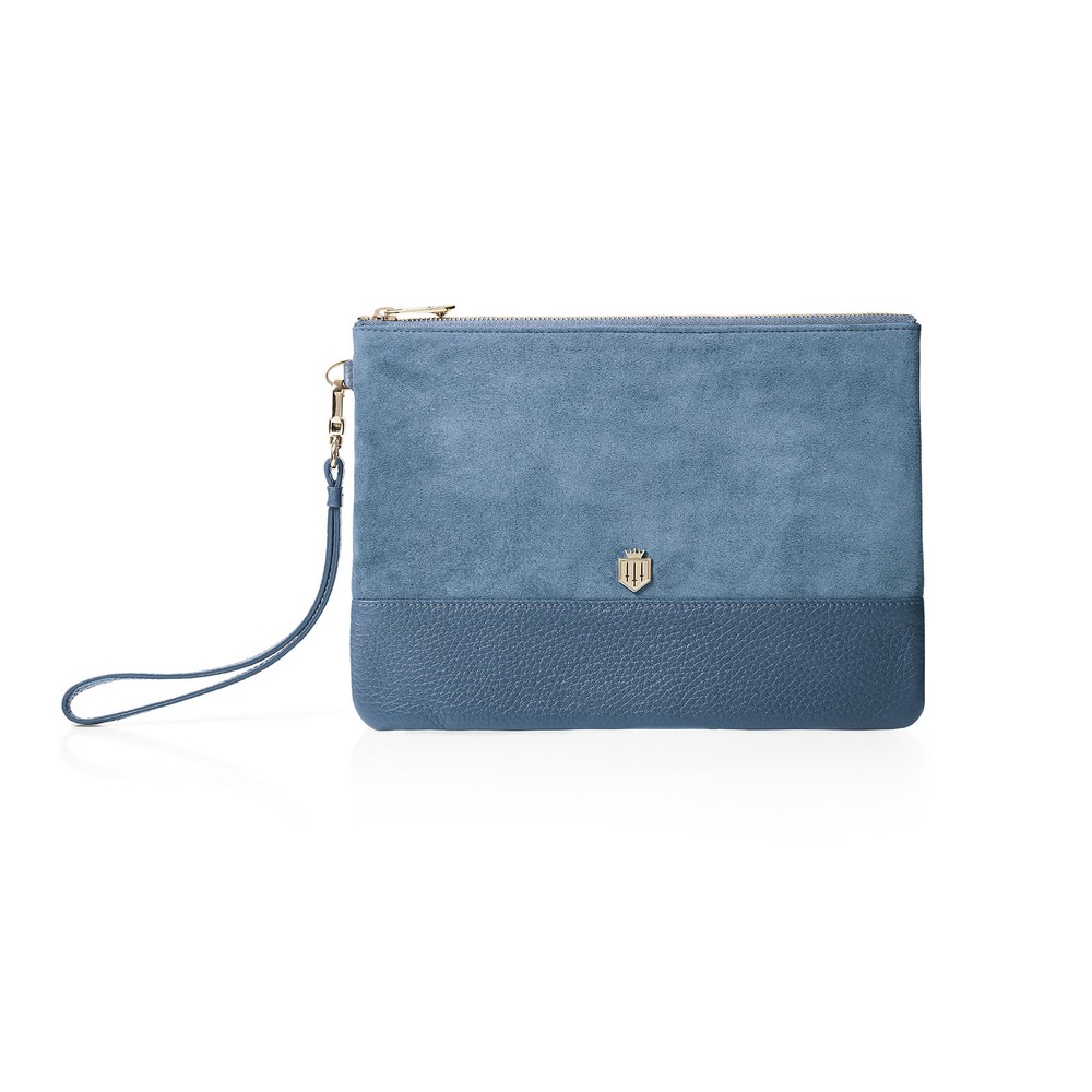 TD Fairfax & Favor Highbury Clutch Bag in Cornflower Blue