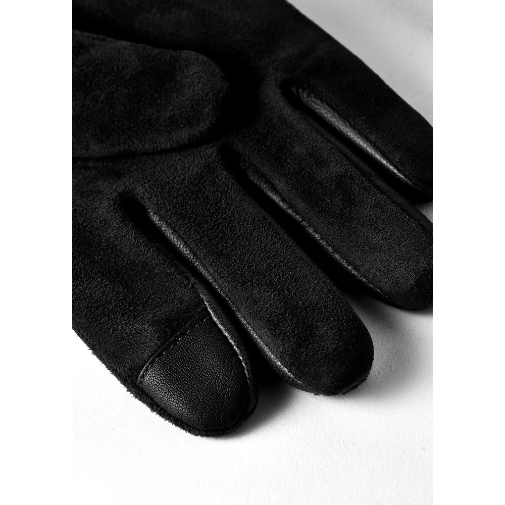 Holland Cooper Monogram Suede Gloves Black