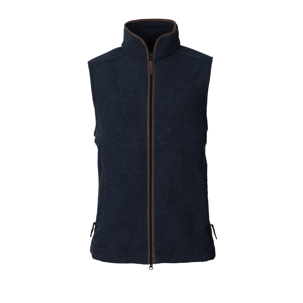 Laksen Isla Felted Wool Fleece Vest Navy