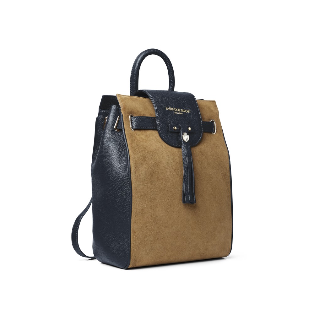 Fairfax Favor Windsor Backpack In Tan navy