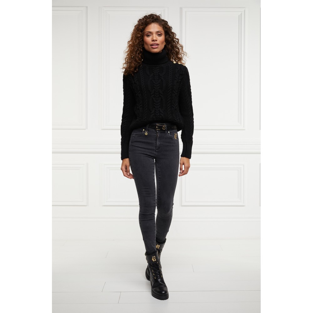 Holland Cooper Belgravia Cable Knit Black