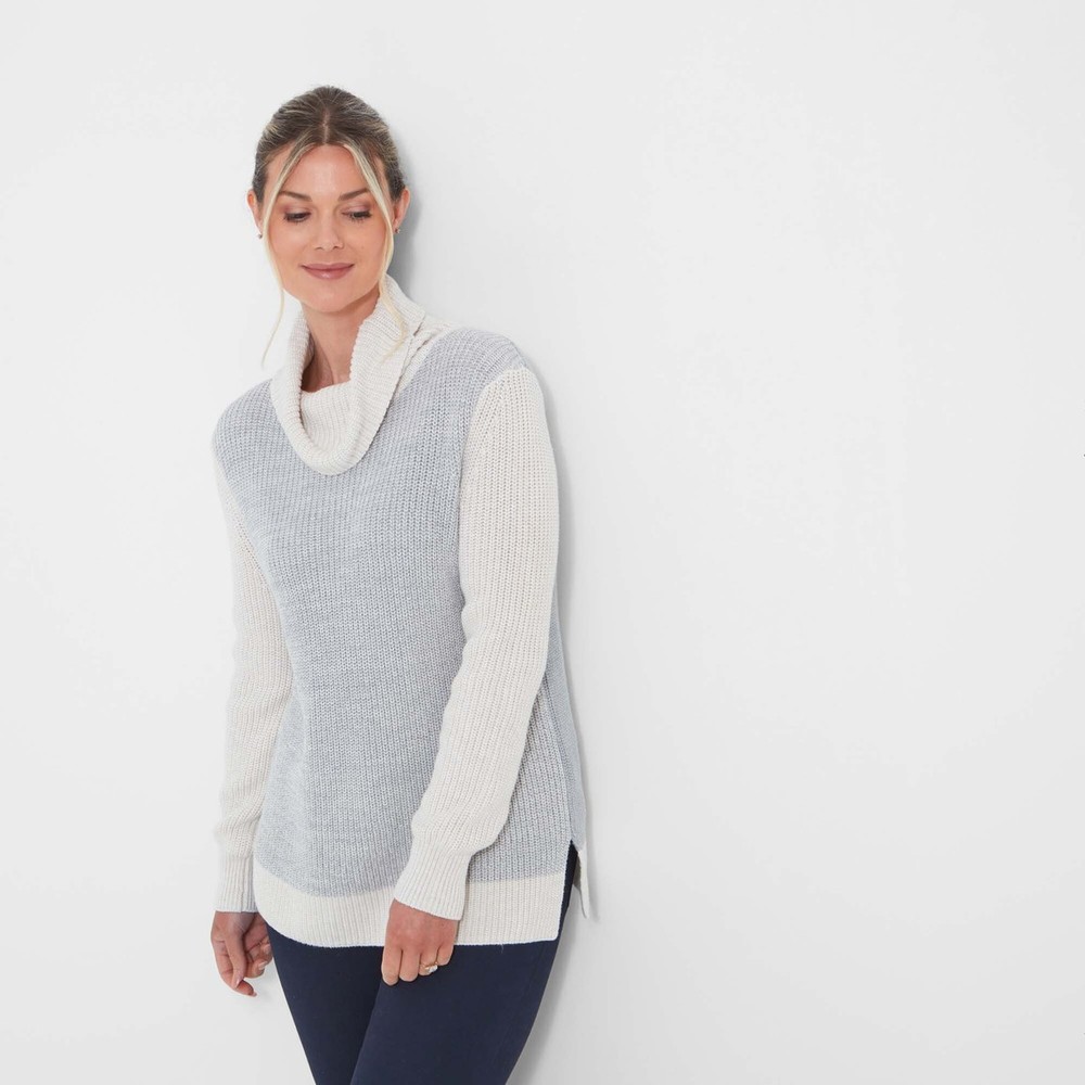 Schoffel Lowes Jumper in Ivory/silver Grey