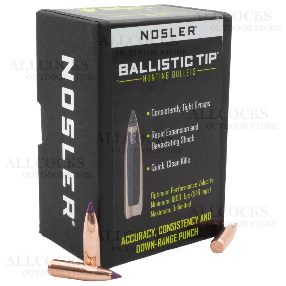 Nosler Ballistic Tip Hunting Bullets - .243/6mm - 90gr x50 