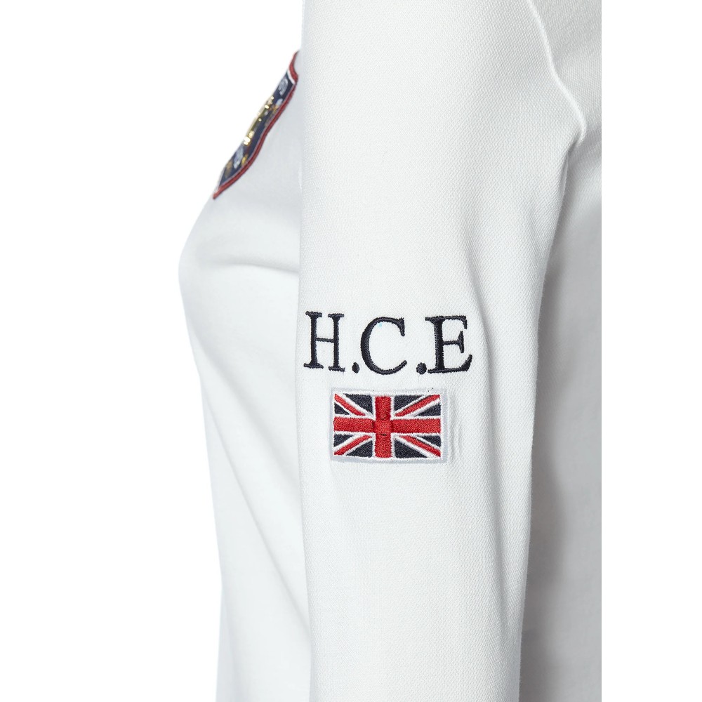 Holland Cooper Classic Long Sleeve Polo Shirt White