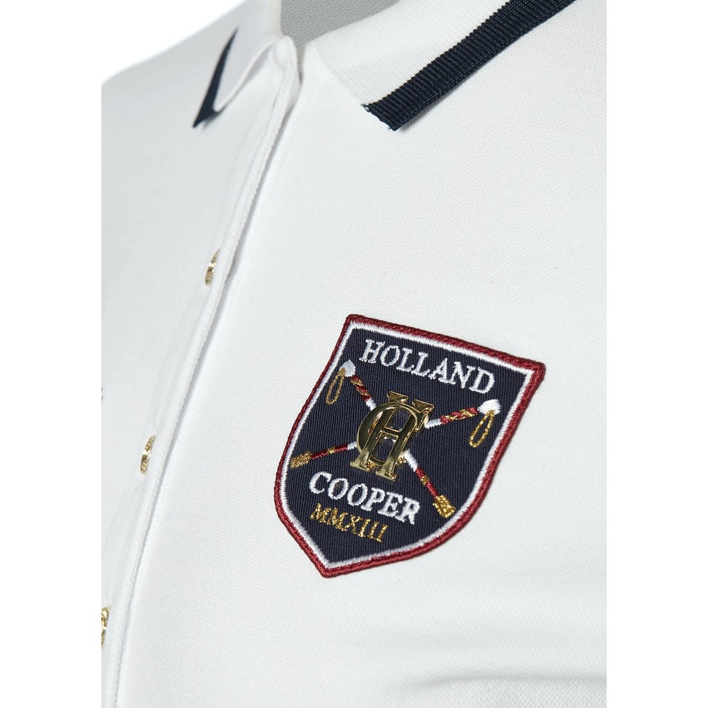 Holland Cooper Classic Long Sleeve Polo Shirt White