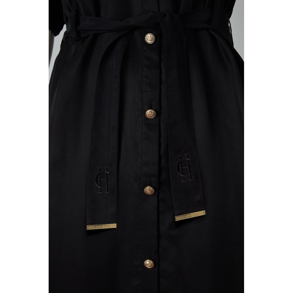 Holland Cooper Military Midi Dress Black