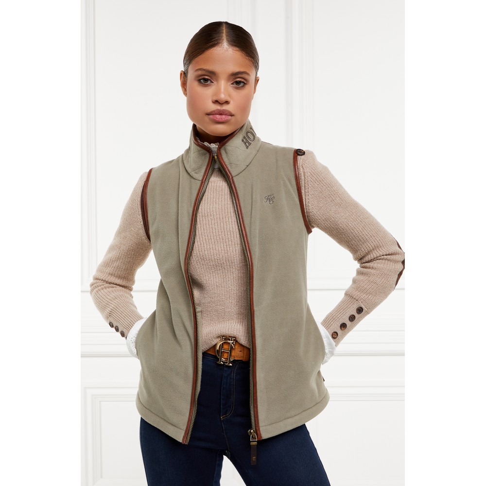 Holland Cooper Country Fleece Gilet Sage