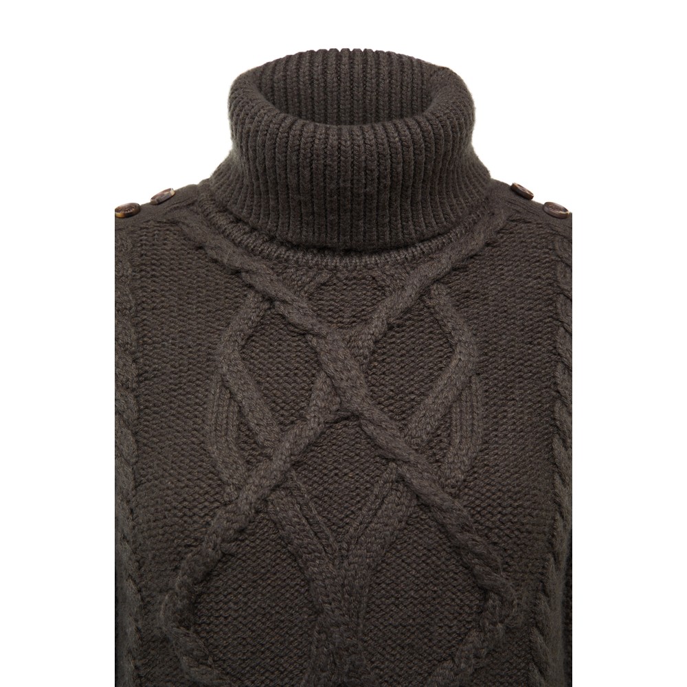 Holland Cooper Cortina Roll Neck Knit Fern Green