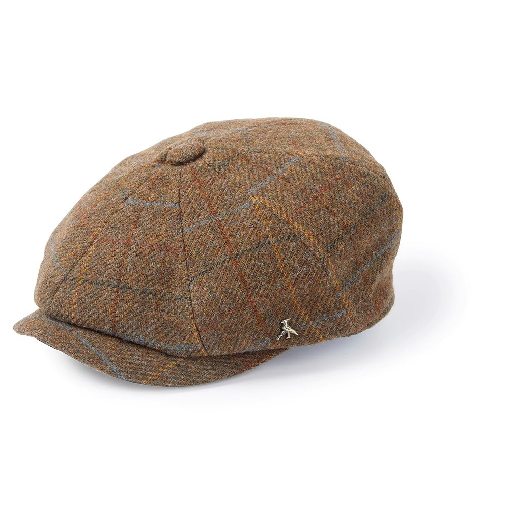 Hicks & Brown Felsham Tweed Baker Boy Cap Brown