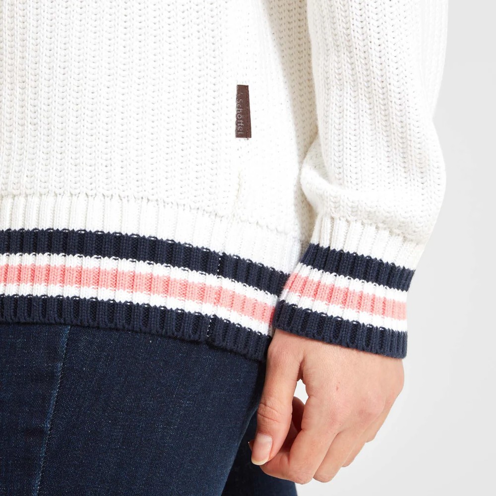 Schoffel Havelet Bay 1/4 Zip Jumper White