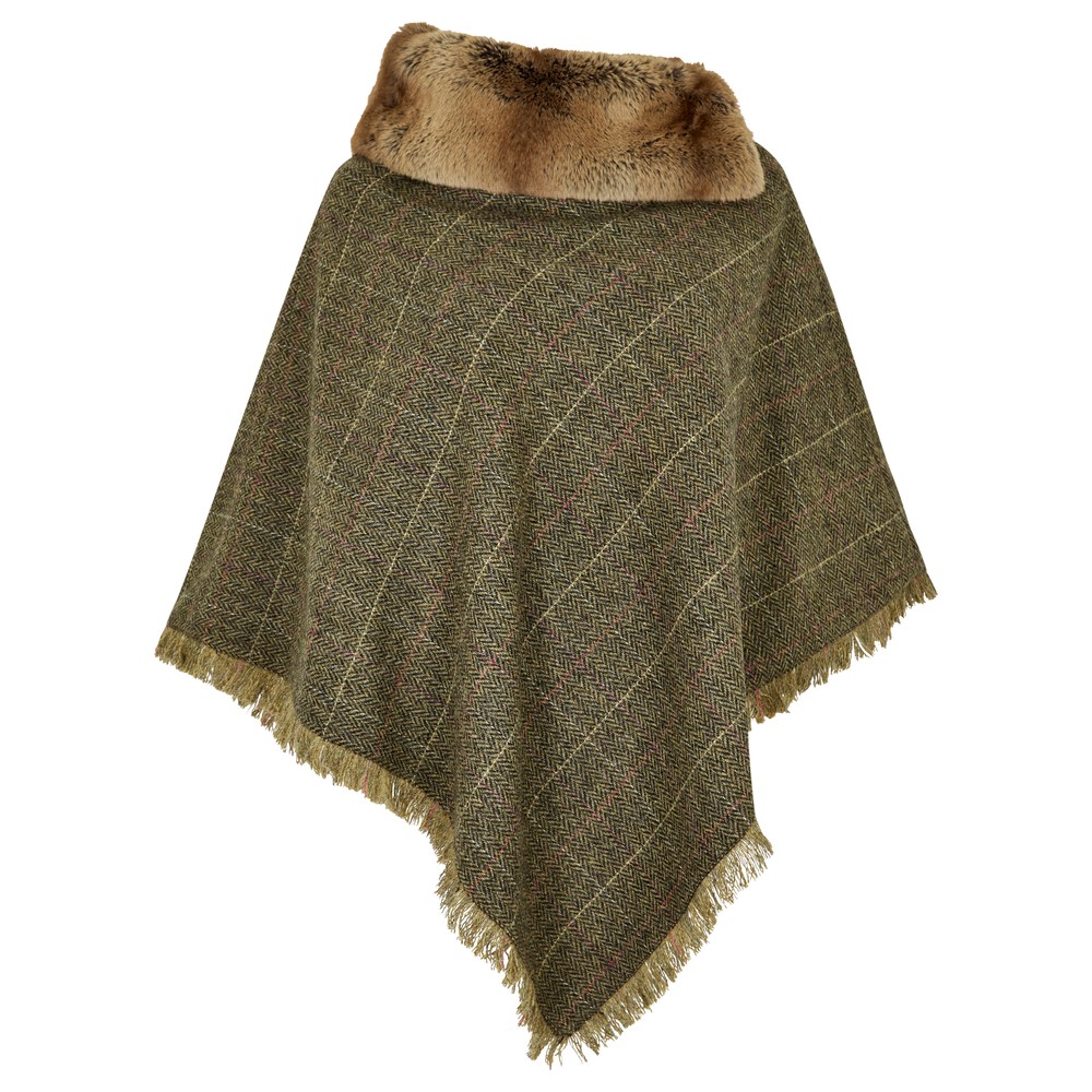 Dubarry of Ireland Dubarry Silverfir Women's Tweed Poncho - Thistle