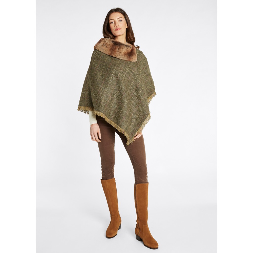 Dubarry of Ireland Dubarry Silverfir Women's Tweed Poncho Thistle