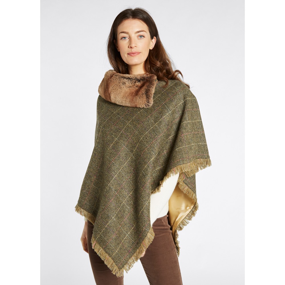 Dubarry of Ireland Dubarry Silverfir Women's Tweed Poncho Thistle