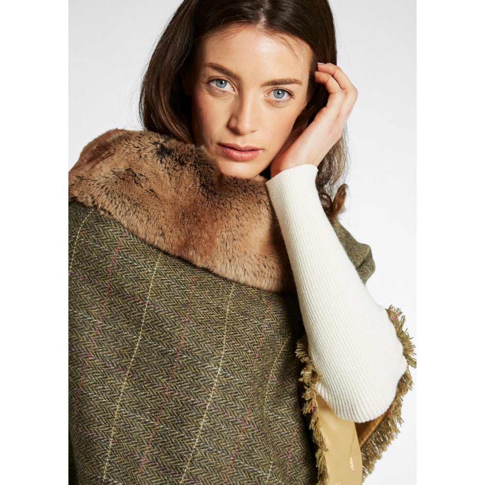 Dubarry of Ireland Dubarry Silverfir Women's Tweed Poncho Thistle