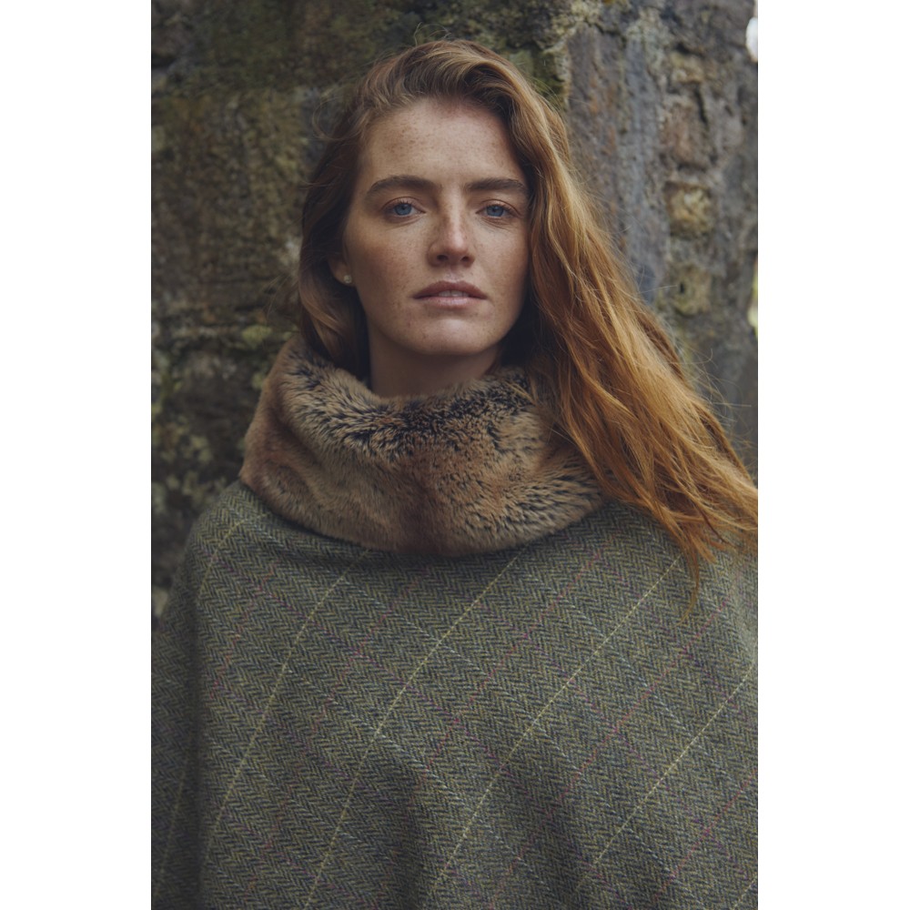 Dubarry of Ireland Dubarry Silverfir Women's Tweed Poncho Thistle