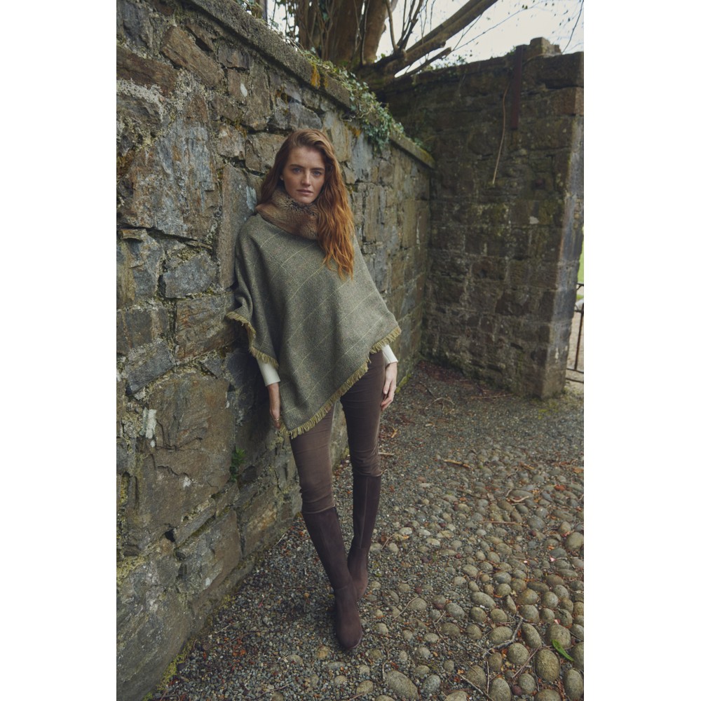 Dubarry of Ireland Dubarry Silverfir Women's Tweed Poncho Thistle