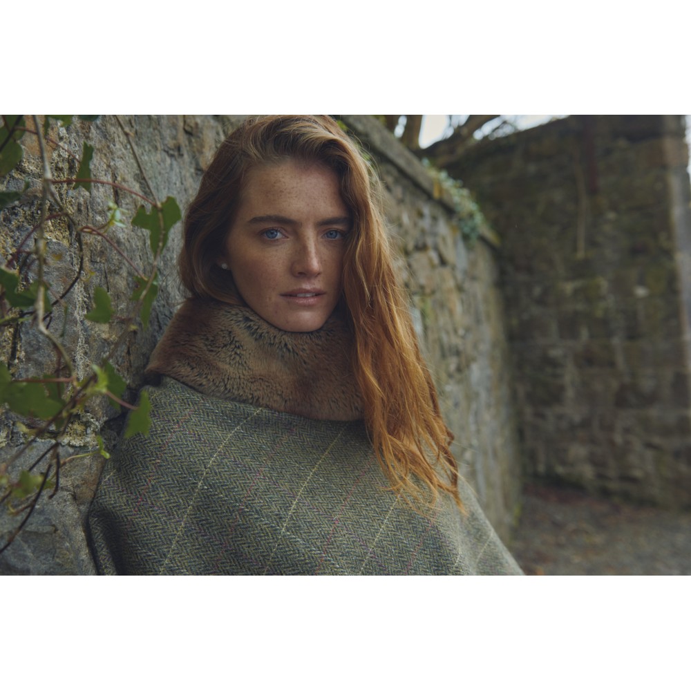 Dubarry of Ireland Dubarry Silverfir Women's Tweed Poncho Thistle