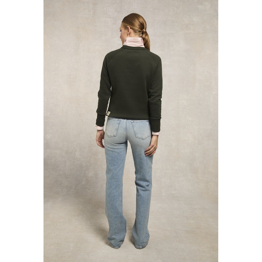 Holland Cooper Script Crew Sweat Racing Green