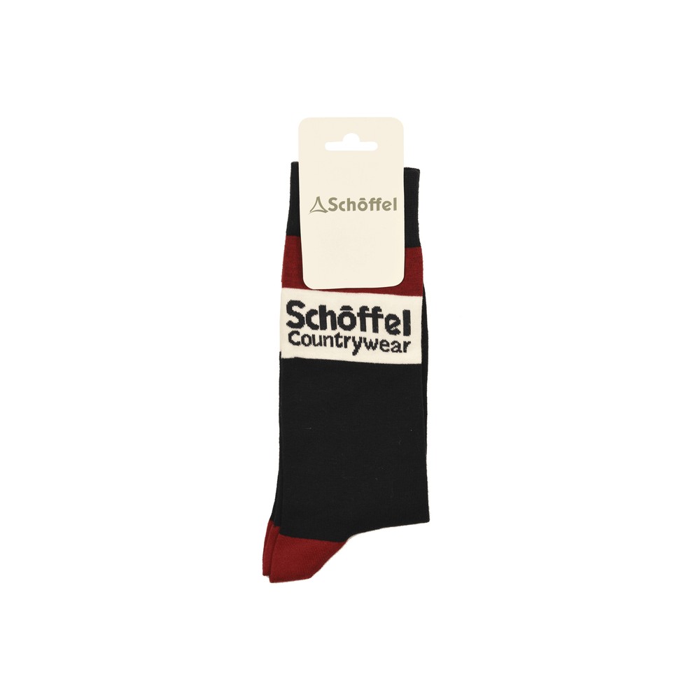 Schoffel Schoffel Mens Single Cotton Sock  - Bordeaux