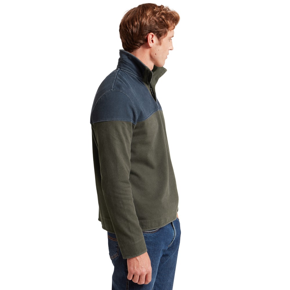 Schoffel Helford Heritage Sweatshirt Peat Green 
