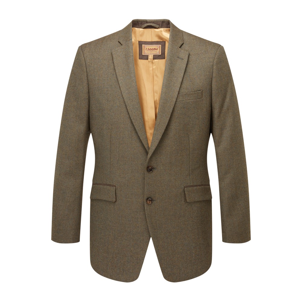 Schoffel Schoffel St Andrews Tweed Sports Jacket - Loden Green Herringbone Tweed