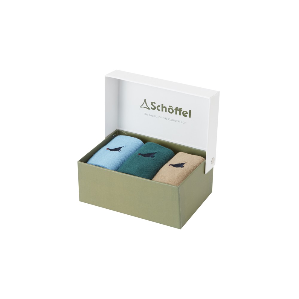 Schoffel Schoffel Bamboo Sock (Box Of Three) - Ptarmigan Mix 