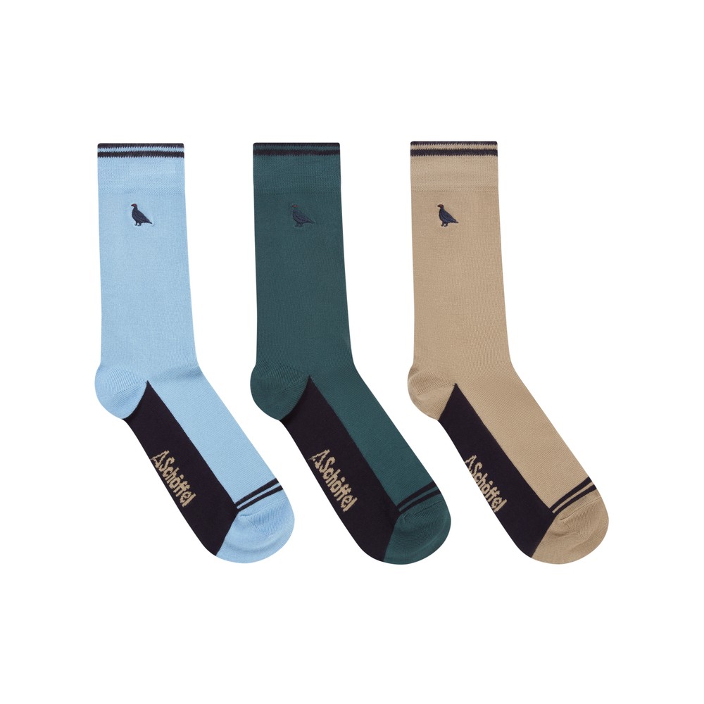 Schoffel Bamboo Sock (Box Of Three) Ptarmigan Mix 