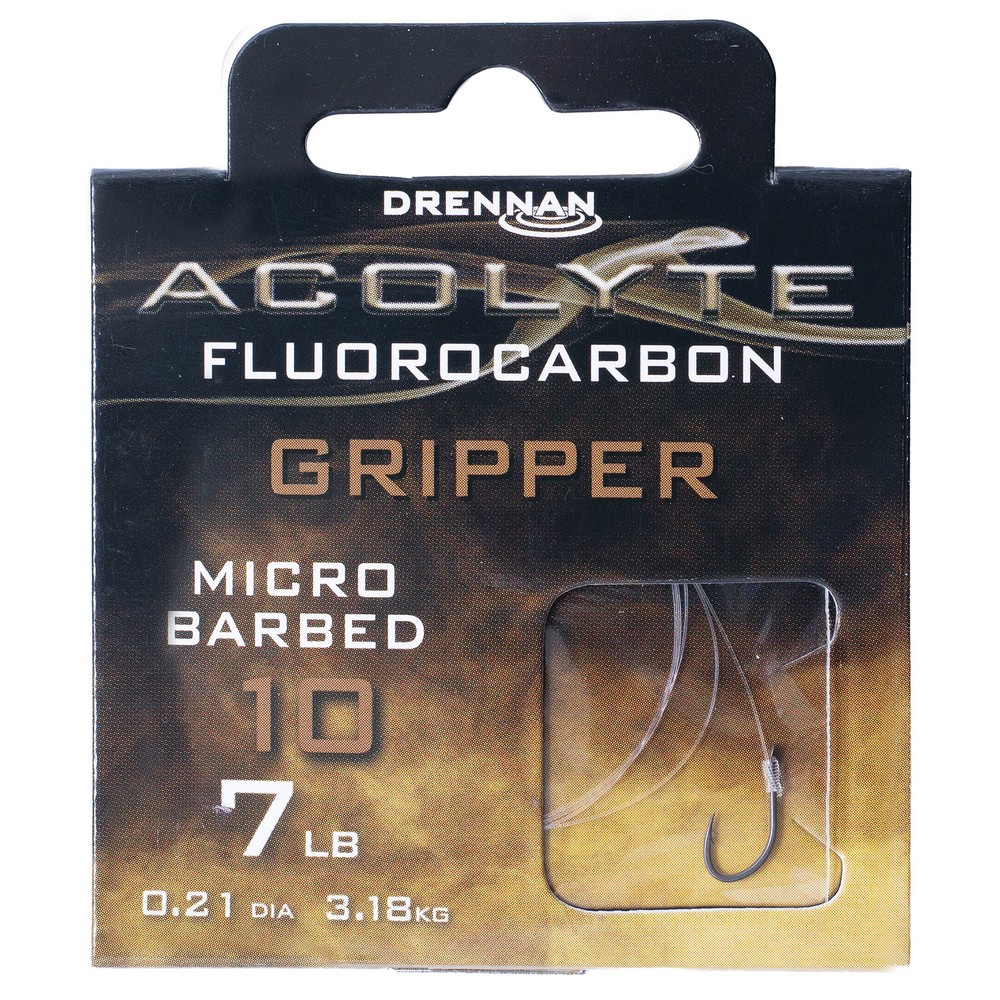 Drennan Acolyte Gripper - Hooks to Fluorocarbon - Micro Barbed Transparent