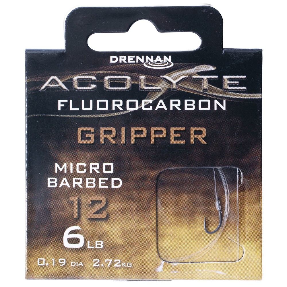 Drennan Acolyte Gripper - Hooks to Fluorocarbon - Micro Barbed Transparent