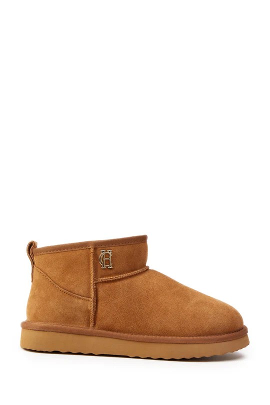 Holland Cooper Ultra Mini Shearling Boot Tan