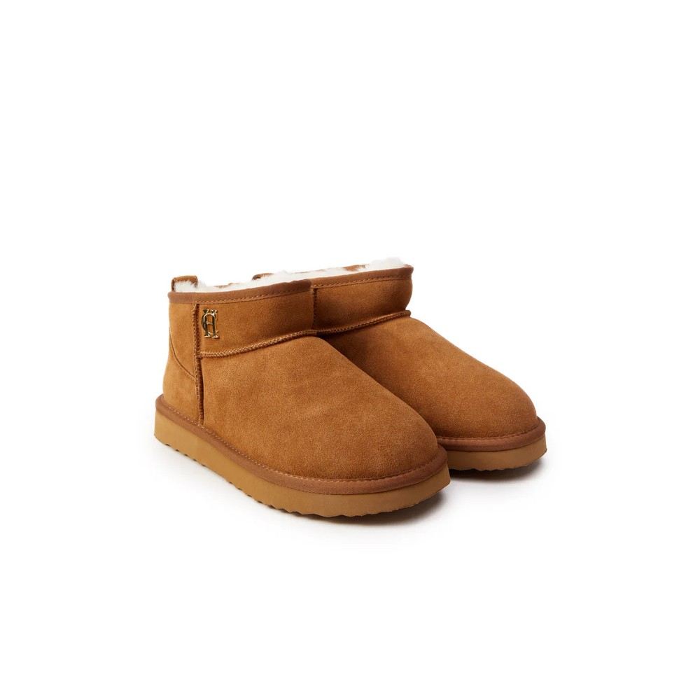 Holland Cooper Holland Cooper Ultra Mini Shearling Boot - Tan