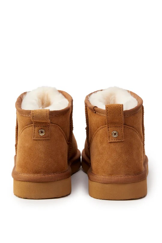 Holland Cooper Ultra Mini Shearling Boot Tan