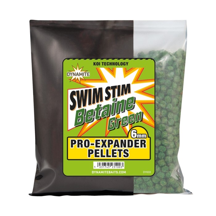 Dynamite Baits Swim Stim Betaine Green Pro-Expander Pellets - 6mm